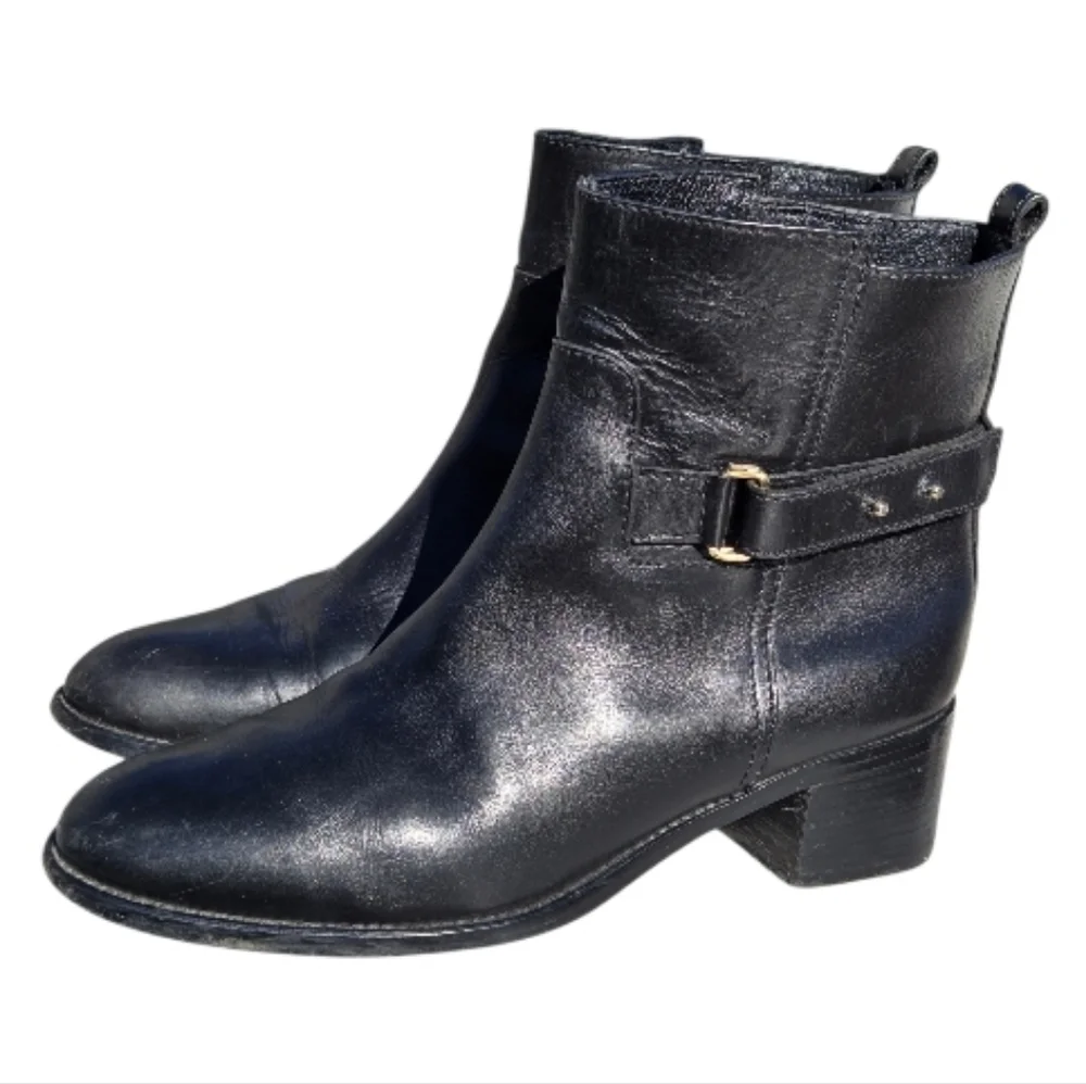 J.Crew Parker Leather Ankle Boots black #03011 size 9 - Picture 2 of 14